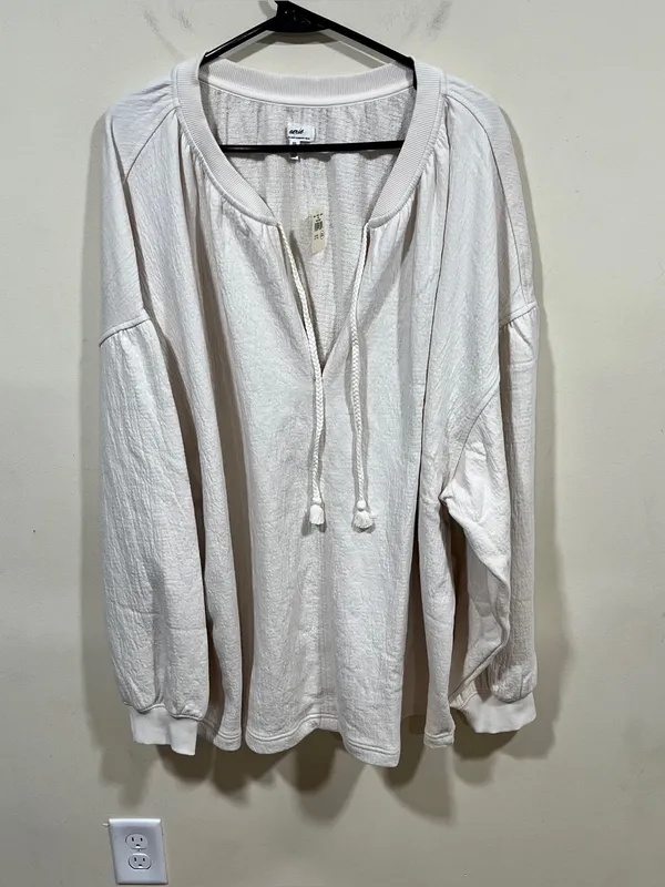 NWT Aerie Easy Street Sweatshirt plus size XXL ivory oversized - Image 3