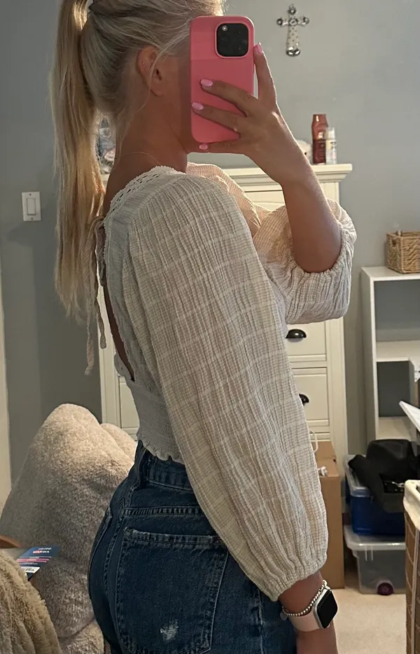 White long sleeve blouse - Image 2
