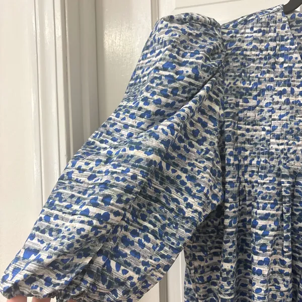 Hunter Bell Jenkins Puff Sleeve Statement Dress‎ M Resort Day Dress Oversize - Image 3