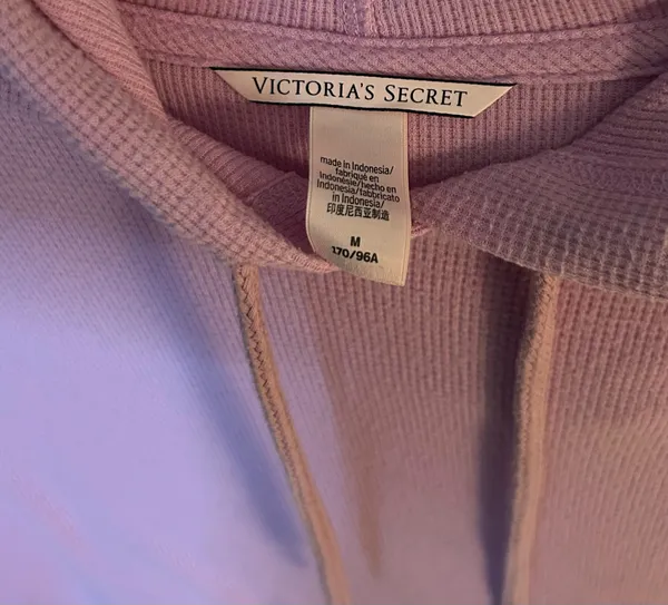 Victoria's Secret Lavender Hoodie Drawstring M - Image 2