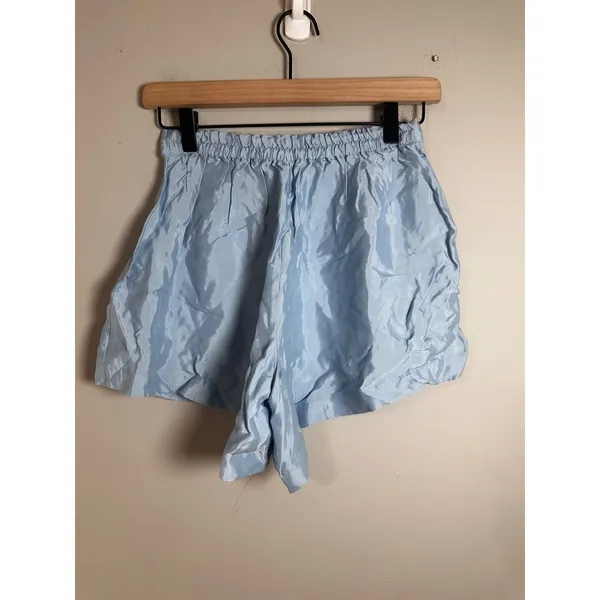 Athleta Calm Cool Short Light Blue Silky‎ Lounge Pajama Shorts 988503 XXS - Image 4