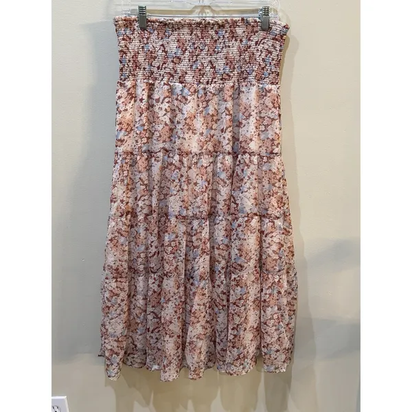 PETITE New Lauren Ralph Lauren Women's Zahra Floral Ruffled Boho Skirt Size 8P - Image 4