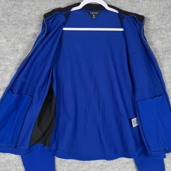 Lauren Ralph Lauren Size-XXL Women Jacket Royal Blue Black Full Zip Track - Image 10