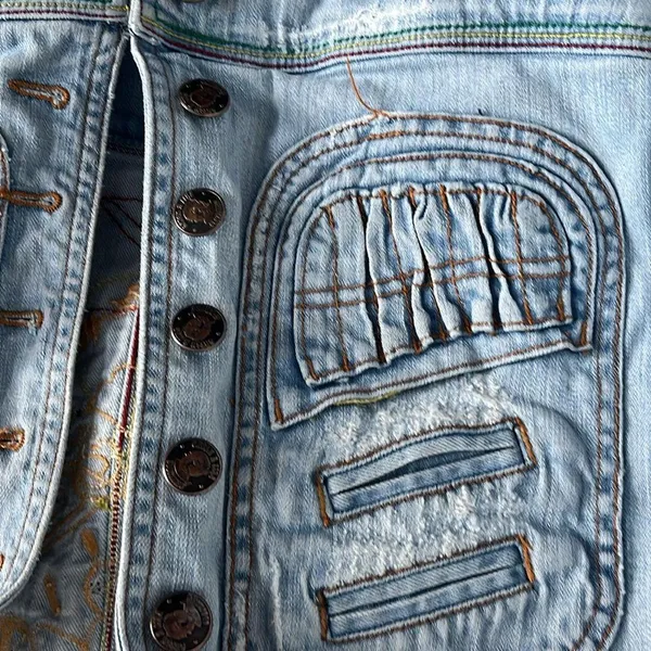 Bob Marley and the wailers embroidered Jean jacket june 18 1978 - Image 5