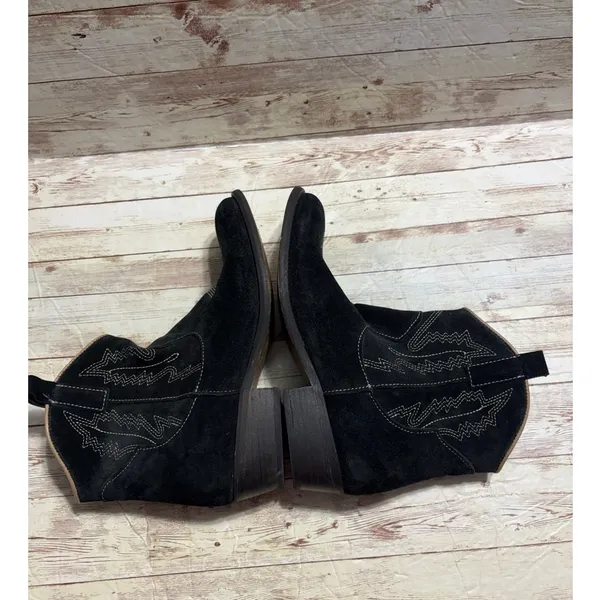 Artisan Craft by Zigi Mireya Black Suede Western Ankle Boots Size 8.5M Cowgirl - Image 7
