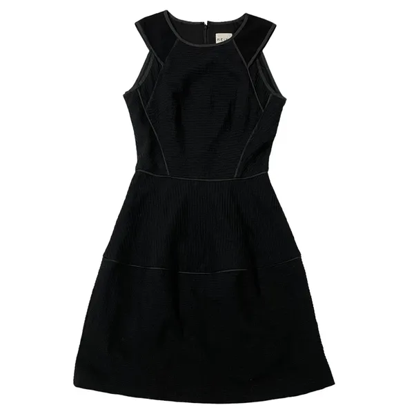 Reiss Zaria-Sheer Stripe Dress - Black - US 2 - Image 5