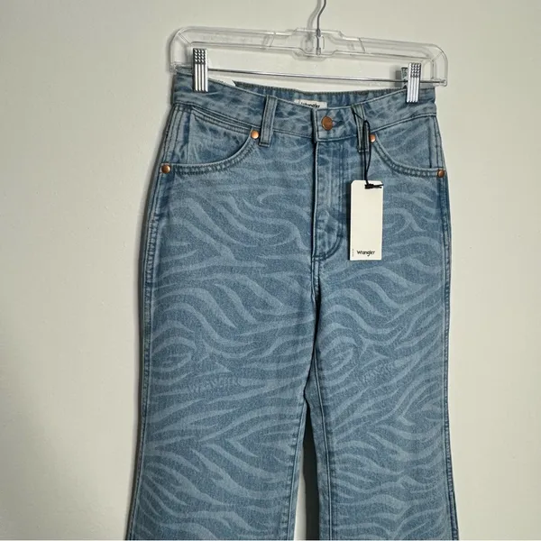 NWT Free People Wrangler Wanderer 622 Hi Rise Flare Jean Limited Edit Wild Thing - Image 5