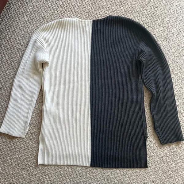 Abercrombie & Fitch Colored Blocked Plush Ribbed Knit Long Sleeve Sweater XS - Image 7