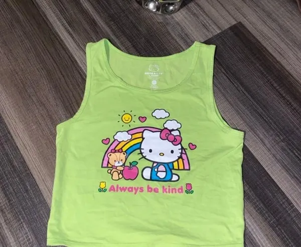 Hello Kitty Lime Green crop - Image 7