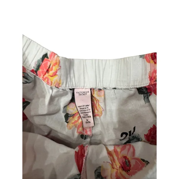Victorias Secret Womens‎ Floral Pajama Shorts Size M White Soft Feminine - Image 4