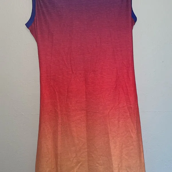Amazon NWT-open back rainbow dress - Image 7