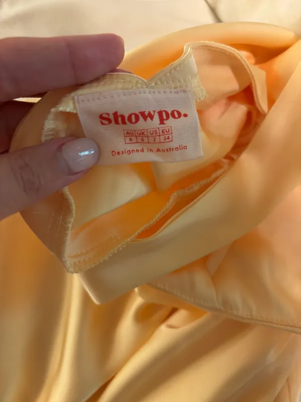 Showpo Yellow Satin Midi Dress - Image 6