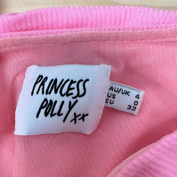 Princess Polly Pink Ruched One Shoulder Ribbed Mini Bodycon Dress Size 0 US XS - Image 7