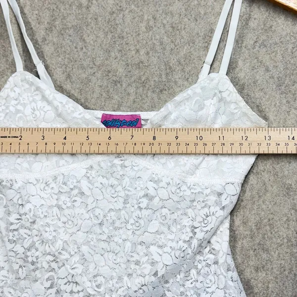 Edikted White‎ Floral Lace Crossover Camisole Top Small Coquette Fairy Soft Girl - Image 4