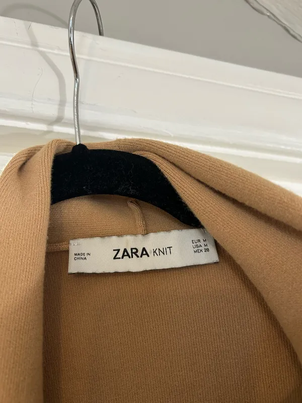 ZARA color block knit coat size M - Image 7