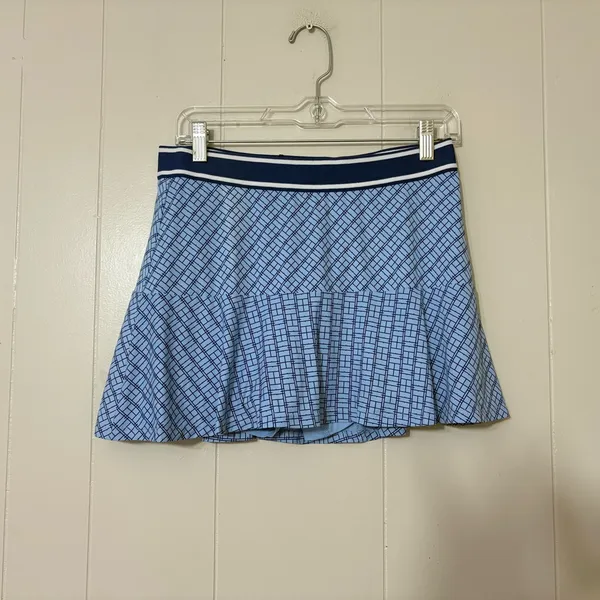 Peter Millar Francoise Court Skort Blue Geometric Print Size M – New - Image 2
