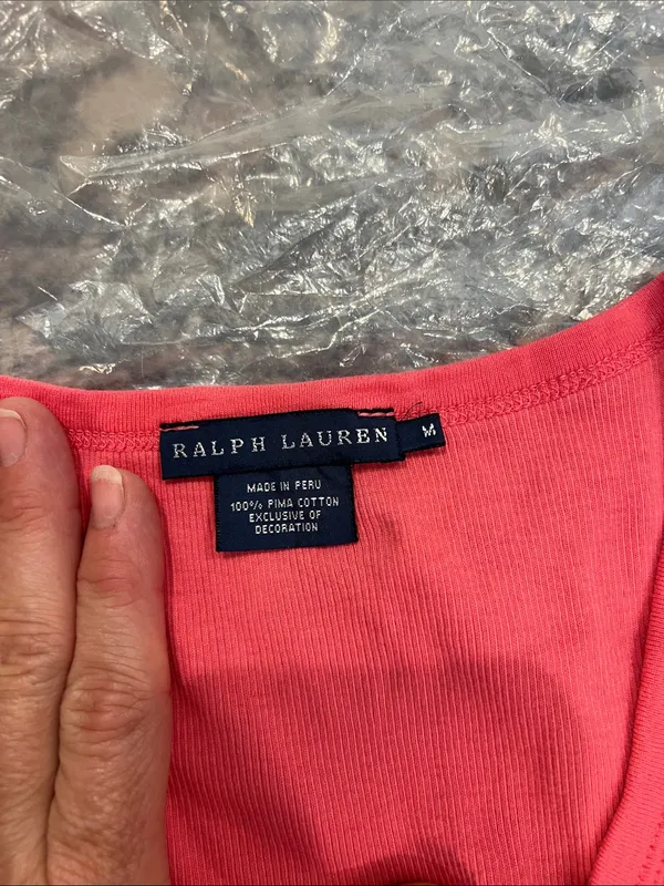 Ralph Lauren Coral Pink Tank Top size medium. - Image 6