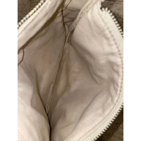 CHLOE PARFUM Canvas Pouch Bag Zipper‎ Beige Small Toiletry Make Up - Image 3