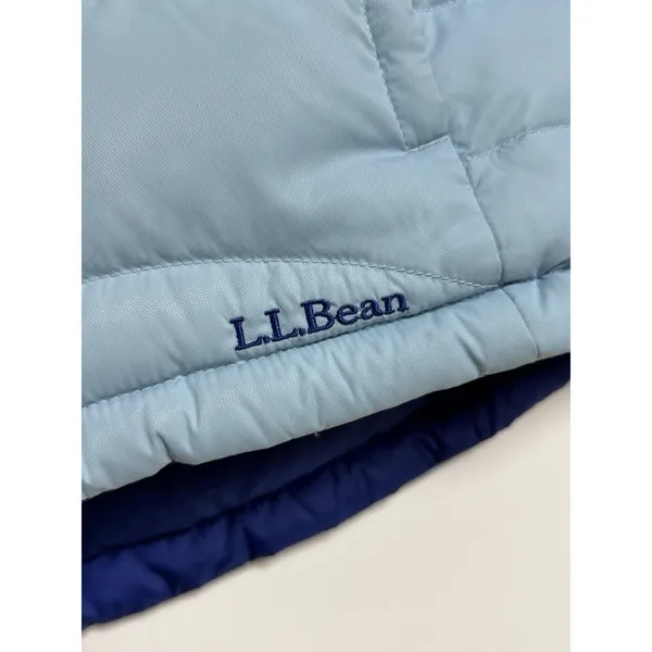 L.L.Bean Royal & Light Blue Reversible Goose Down Puffer Vest – Women’s Small - Image 3