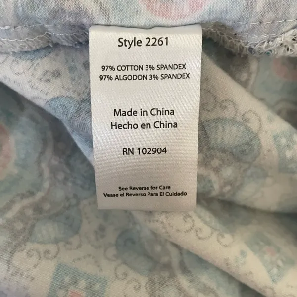Beyond Scrubs Women Scrub Top L Blue Medallian Medical Uniform‎ Nurse Workwear - Image 7