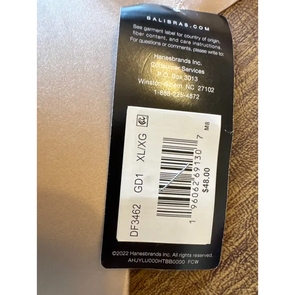 Brand New Bali Women's Size XL Comfort Tan/Beige Ultimate Support Bra - Image 7