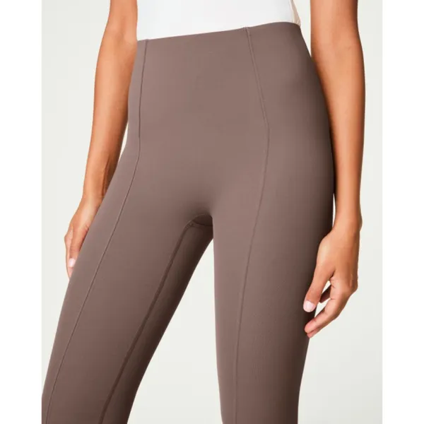 Spanx SPANXshape CoreLuxe Micro Flare Pants w/Mid-Tummy Compression Smoke Seamed - Image 3