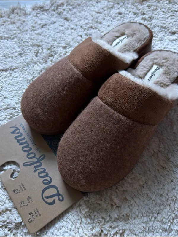 Dearfoams Cozy Comfort Women's Size S (7-8) Microsuede Moc Toe Scuff Slippers - Image 8
