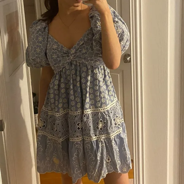 Alice and Olivia Blue Mini Dress - Image 3