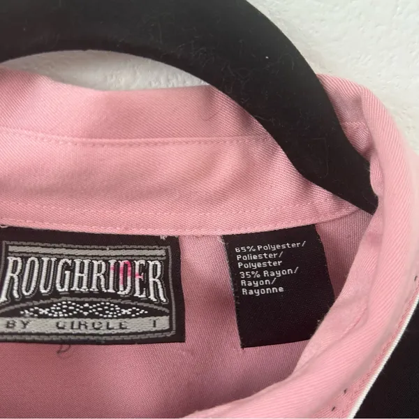 Vintage Roughrider by Circle T Pink Western Button Up Shirt - Image 8