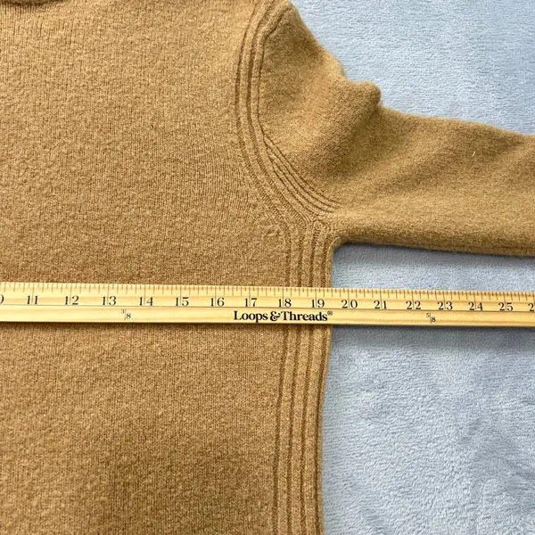 J.Crew Merino Wool Supersoft Yarn Alpaca Mock‎ Neck Sweater Ribbed Trim Medium - Image 9