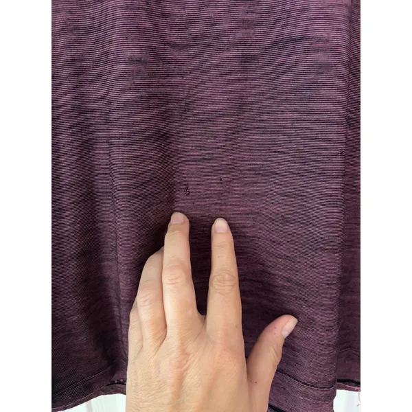 Bombas‎ Womens Long Sleeve Crewneck Top Heathered Plum Purple Activewear Large - Image 3