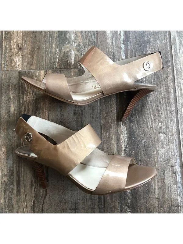 MICHAEL Michael Kors Leather Strappy Heels Size 8.5 - Image 2