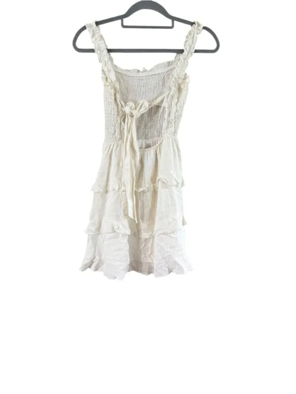 Women's Lulus White Tiered Ruffle Mini Dress XS - Image 4