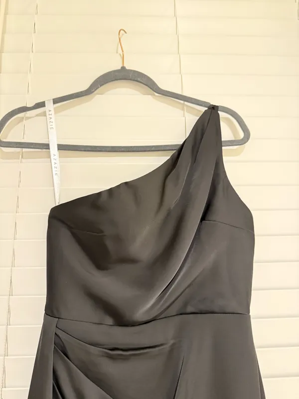 Azazie Bridesmaid Dress Black - Image 3
