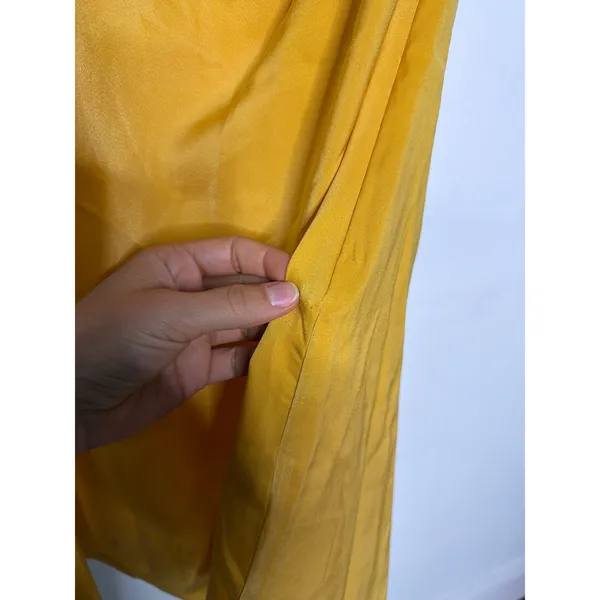 Miaou Ginger Dress Mustard Yellow Cowl Neck Satin Mini Dress Sleeveless - Image 5