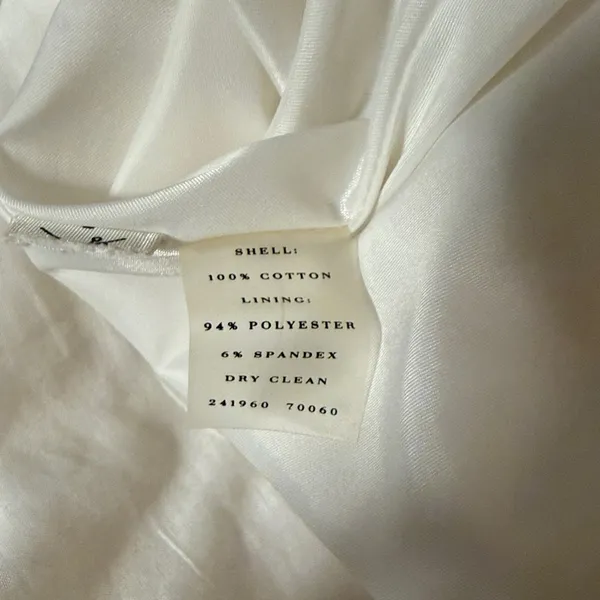 Ann Taylor Elegant White Lined Tiered Skirt - Image 9