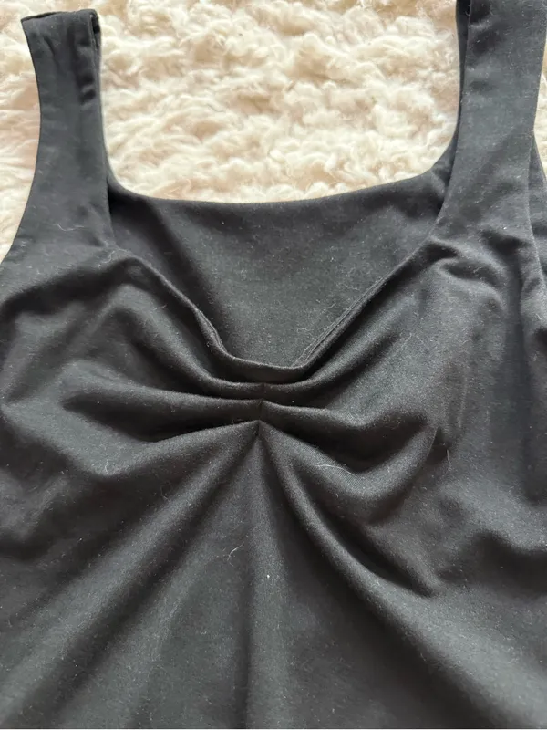SheIn Black Tank Top with Twist Detail - Image 2