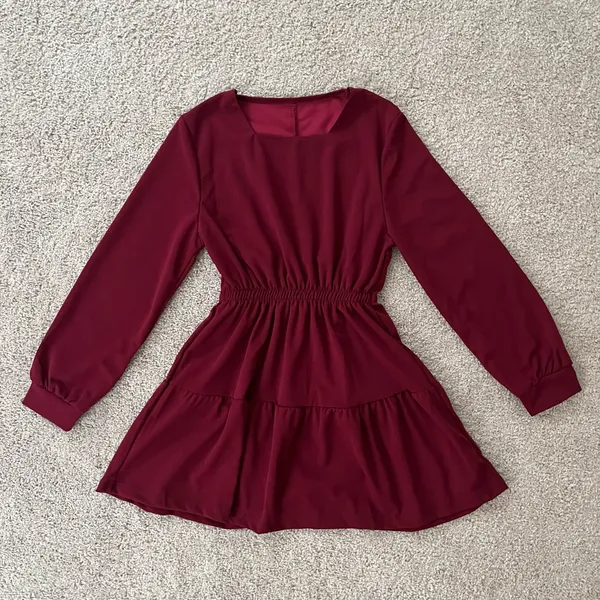 Burgundy dress Red - Image 2
