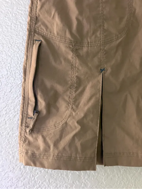 Warmpeace Khaki Utility Hiking Mini Skirt Size L Gorpcore Cargo Y2K - Image 12