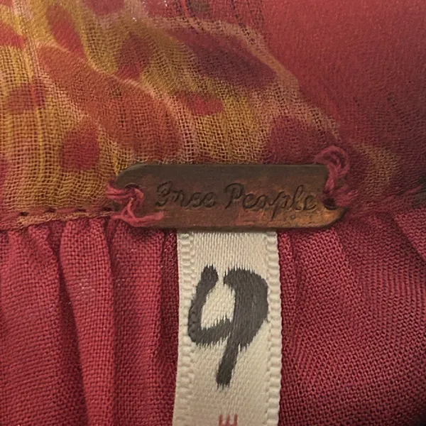 Free People Boho Paisley Halter Tank Top Women's Red‎ Orange Medium - Image 6
