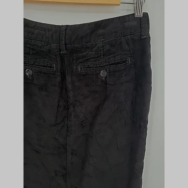 Ra-Re Faux Suede Mini Skirt Womens Size 42 US6 Black Button Detail Office Siren - Image 4