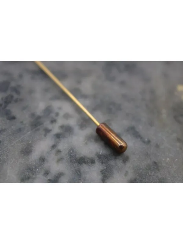 Vintage Victorian Romantic Gold Tone Heart Stick Pin Lapel, Hat, Scarf or Ties - Image 3