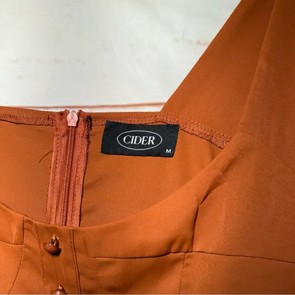 Cider • Mini Dress • Brown/Orange • Medium • Tiered - Image 5