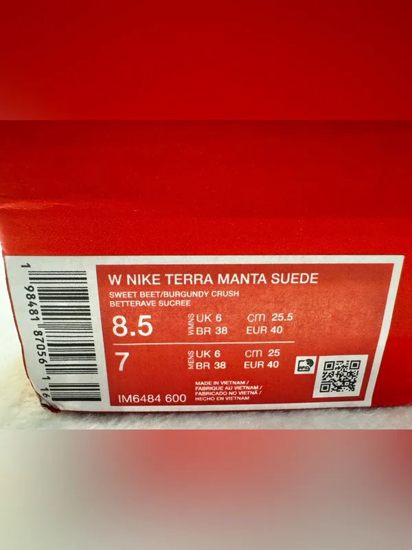 Nike Terra Manta Suede Sweet Beet Burgundy Size 8.5 - Image 12