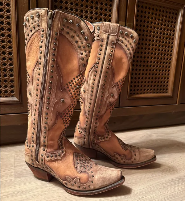 Dan Post Cowboy Boots Vintage - Image 3