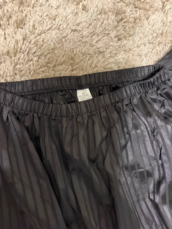 Satin Pajama Set Black Size M - Image 3