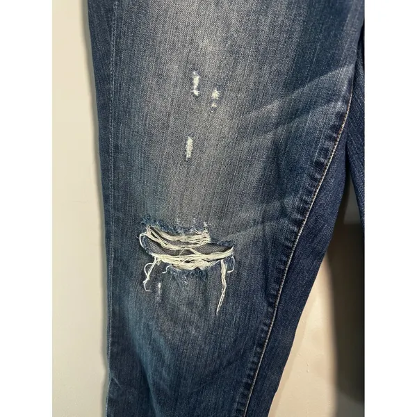J.Crew Distressed Boyfriend Jeans Medium Wash‎ Ripped Patched C6982 Size 29 - Image 3