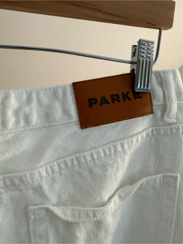 Parke Classic Straight Jeans in White size 31 - Image 3