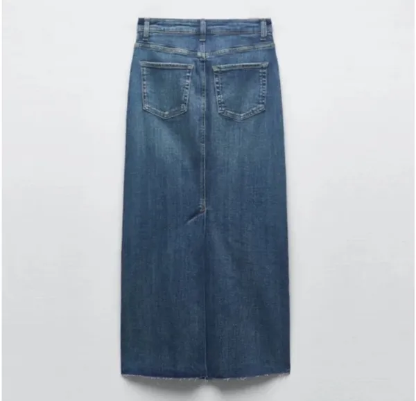 Denim Pencil Skirt - Image 7
