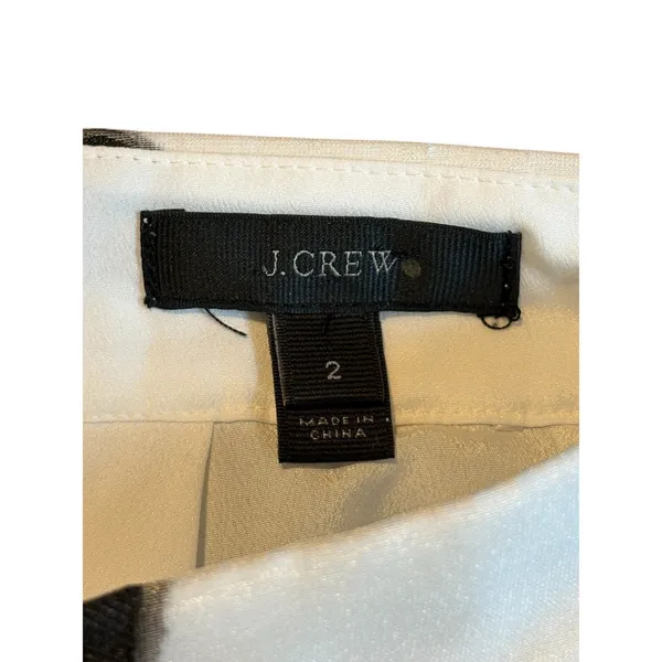 J.Crew Organza Heart Skirt Womens‎ 2 White Black A-Line Midi Romantic Coquette - Image 6